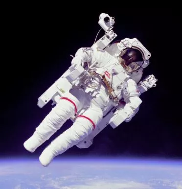 An Astronaut in the outer Space
